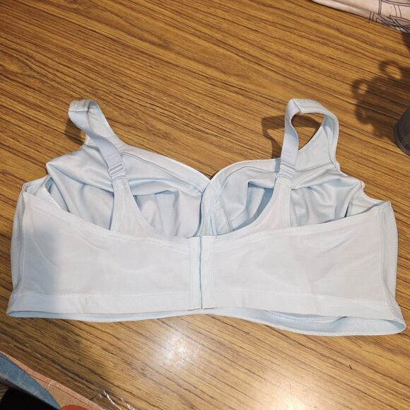 GLAMORISE SPORT Sz 50H NWOT Plus Size MagicLift Baby Blue Sports Bra Wireless - Picture 3 of 9